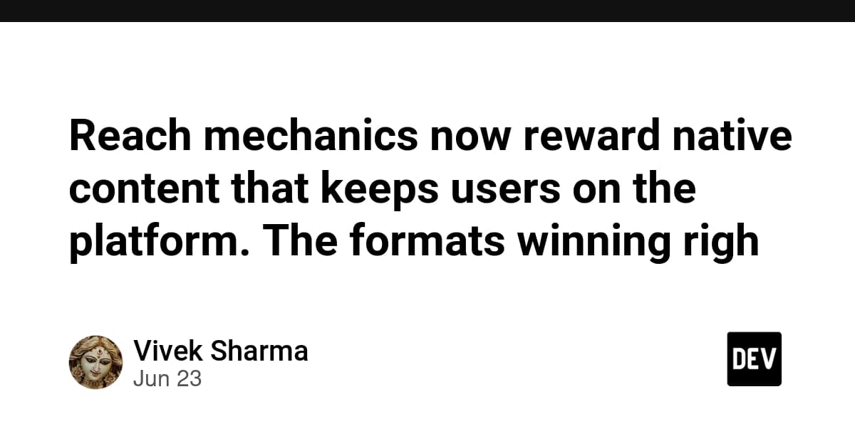 Reach mechanics now reward native content that keeps users on the platform. The formats winning righ